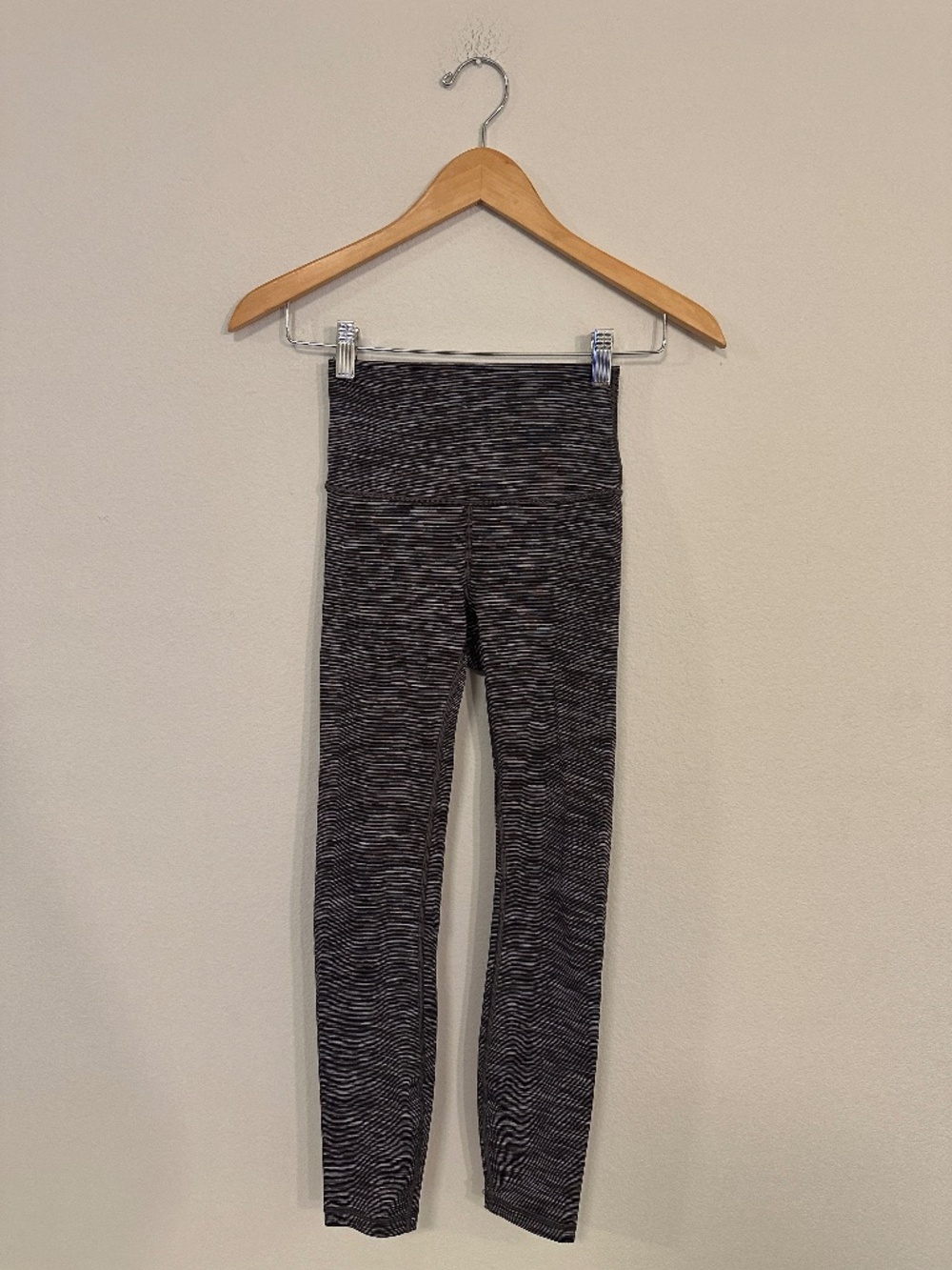 Lululemon Wunder Under High Rise Tight Parallel Stripe Black White 0